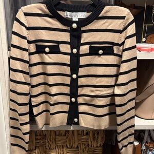 Black and Tan Striped Sweater